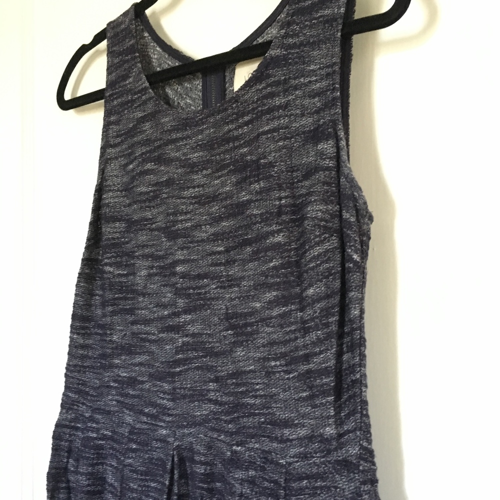 LOFT Terry-Style Dress, Navy, Size 6